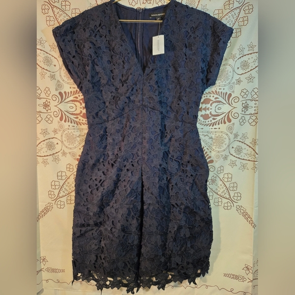 Banana Republic Dresses & Skirts - Banana Republic Midnight Blue Lace Dress Floral Lace